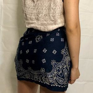 Bandana Patterned Wrap Skirt
